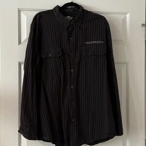 Men’s Harley Davidson Striped Button Down Shirt